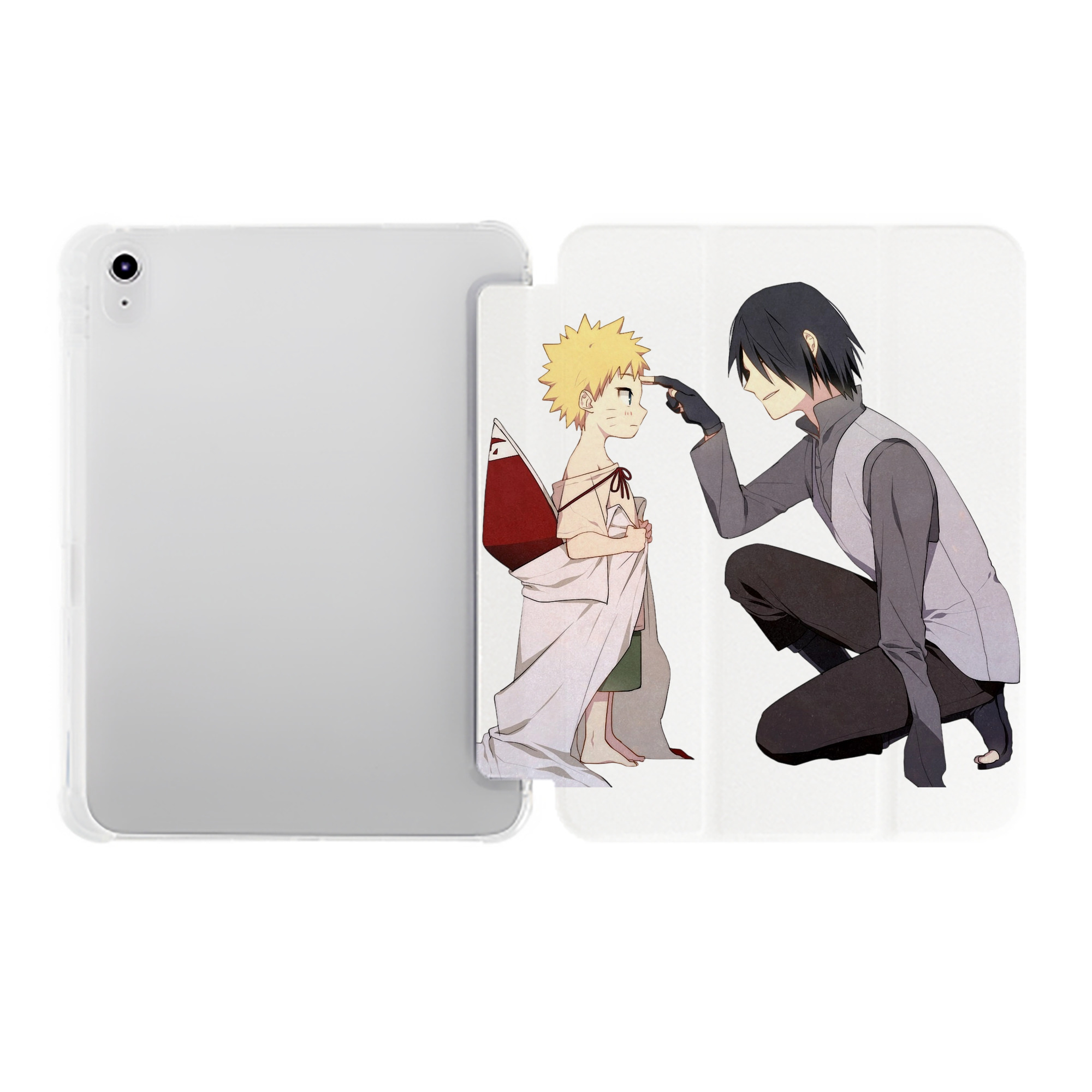 （画像用） NARUTO -ナルト- うちは サスケ Uchiha Sasuke IPad ケース ペン収納付き 三つ折りスタンド PUレザー×シリコン 対応機種9.5/10.5/10.9インチ